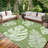 Outdoor Rug Large Plastic Straw Rug, Waterproof Woven Patio Rug, UV-Resistant Reversible Mat, Tropical Leaf Outside Carpet for Backyard, RV-1458423826-1470910812