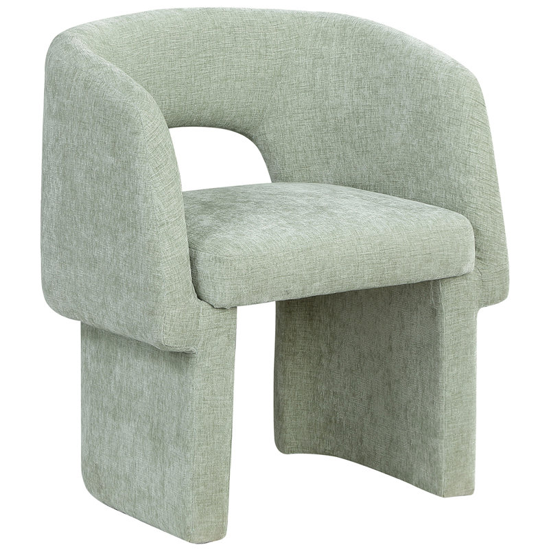 Ixone Fabric Dining Chair, Mint Chenille Fabric