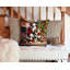 Coussin décoratif norvégien Elkhound and Santa Claus-101410279