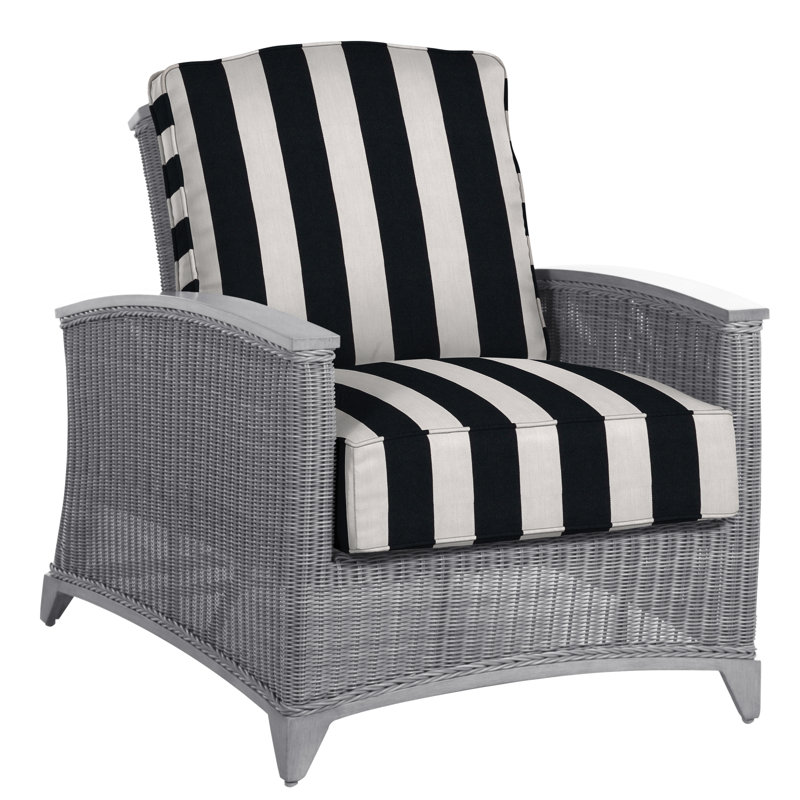 Astoria Patio Chair with Cushions, Rollo Chambray InsideOut® Linen, Welt, Astoria #24 Oyster