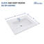 Lavabo de meuble-lavabo simple en céramique blanc 24 po avec trop-plein 24 po-100013829