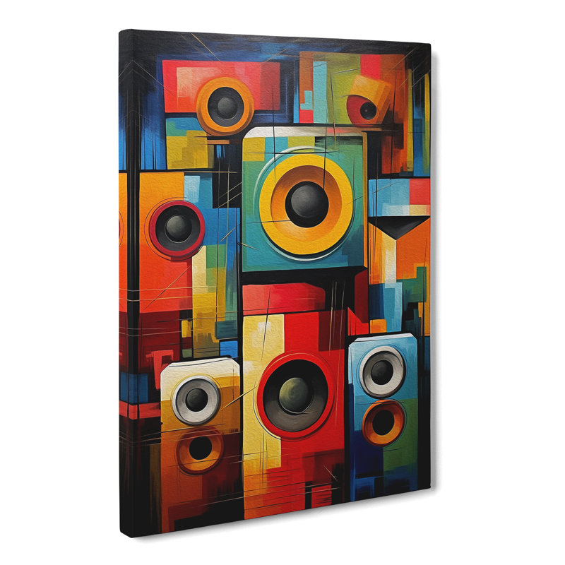 Speakers Cubism - No Frame Print, 60cm H x 40cm W x 3cm D