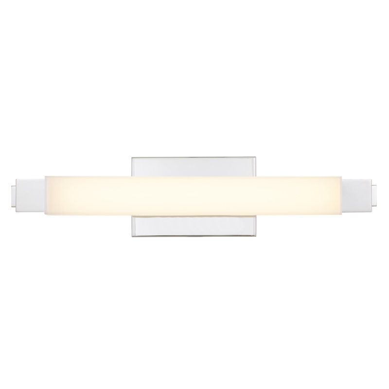 Barre d'éclairage de salle de bain intégrée à DEL 20 pouces en chrome, 15W, Chrome chrome, H 4,5 po x l 20 po x P 6,38 po