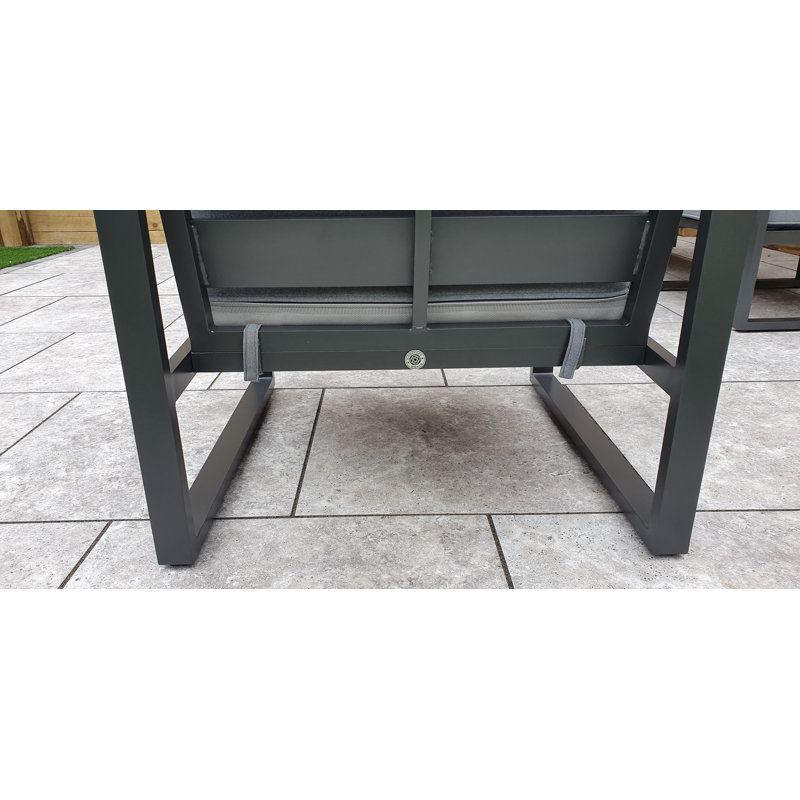 Lamaya Rectangular 6 - Piece 8 - Person 2000Cm L Aluminum Table Set with Cushions
