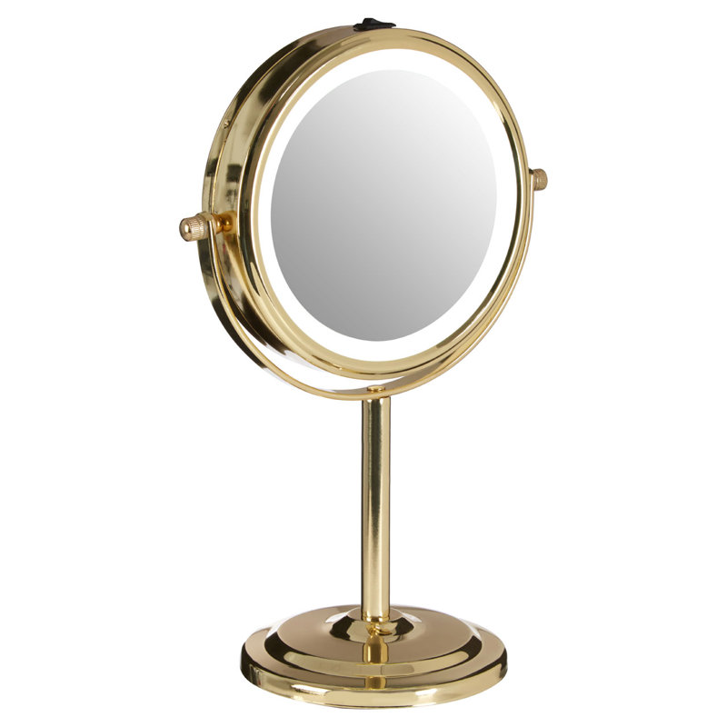 Metal Flat Floor Mirror, Gold