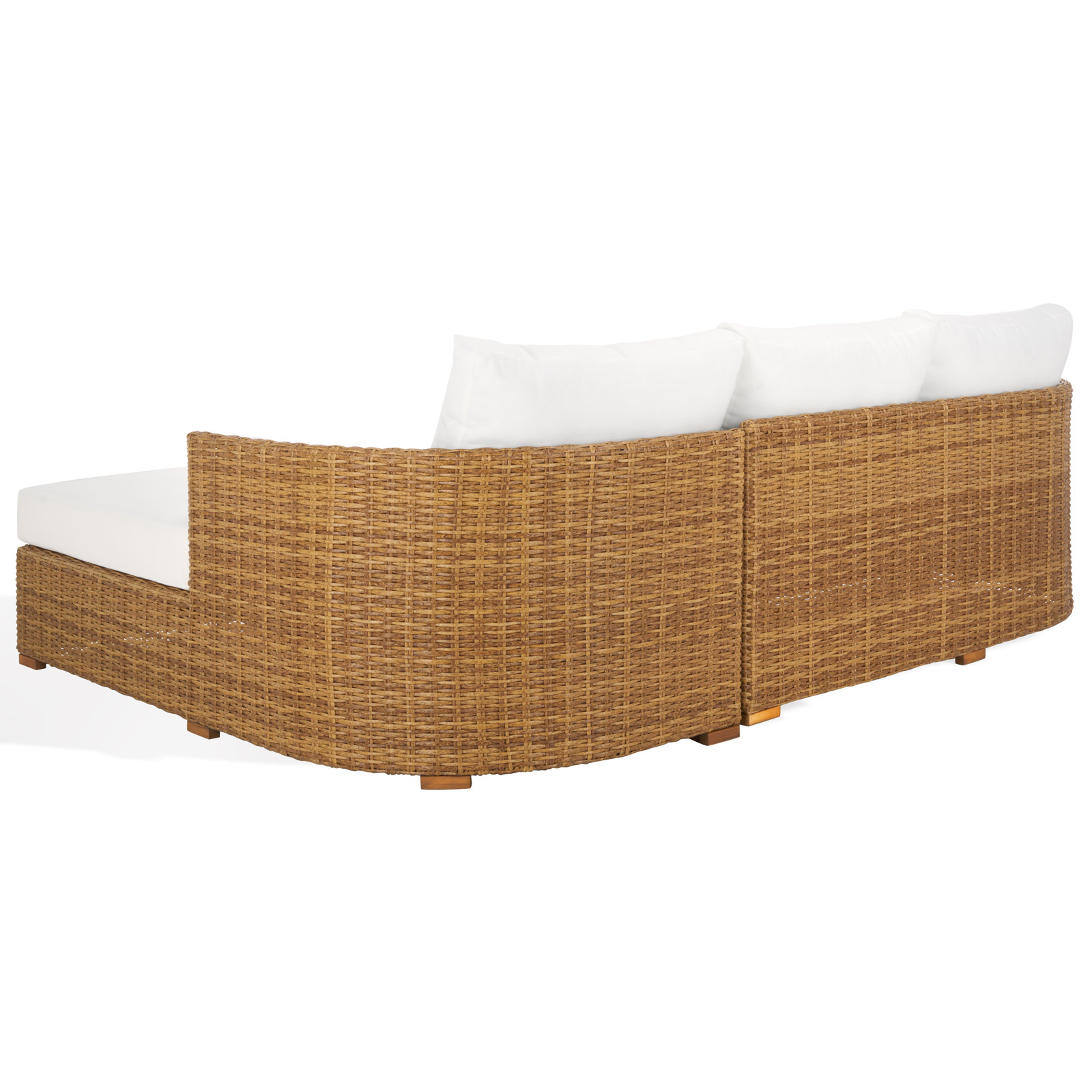 Maddie 100" Acacia Patio Sectional Set, Natural