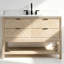 Meuble-lavabo 48 po en chêne naturel transitionnel avec plateau en marbre d'ingénierie de 1 po-200856042