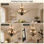 Lustre classique à abat-jour 7 lumières avec détails en cristal Hardi