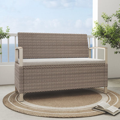 Banc de rangement à couvercle rabattable Einaires