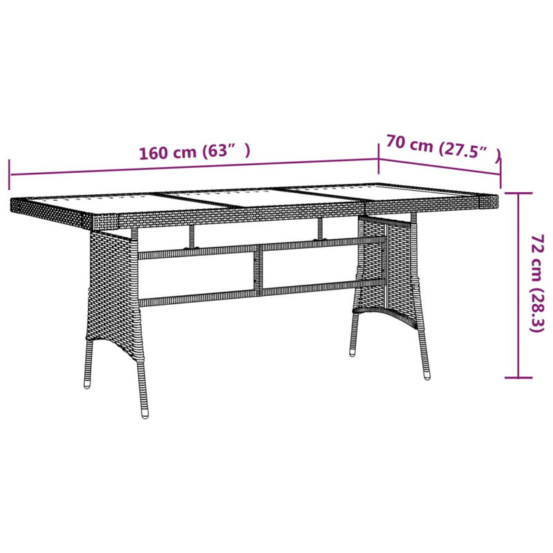 Corey-John Coffee Table, Black, 28.3" H x 63" W x 27.6" D