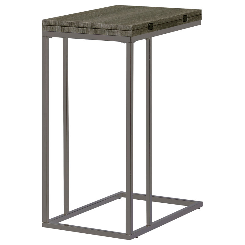 End Table, Black, Weathered Gray