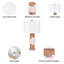 Lampe de table moderne en marbre neutre Daye - 14 po x 14 po x 18 po