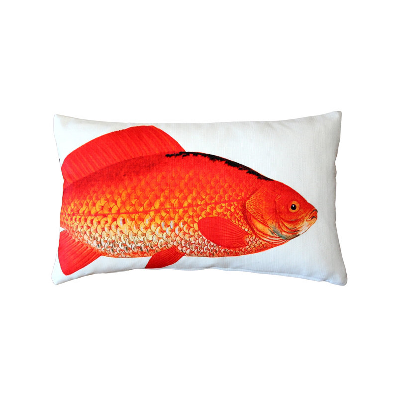 Coussin lombaire intérieur/extérieur un poisson rouge 