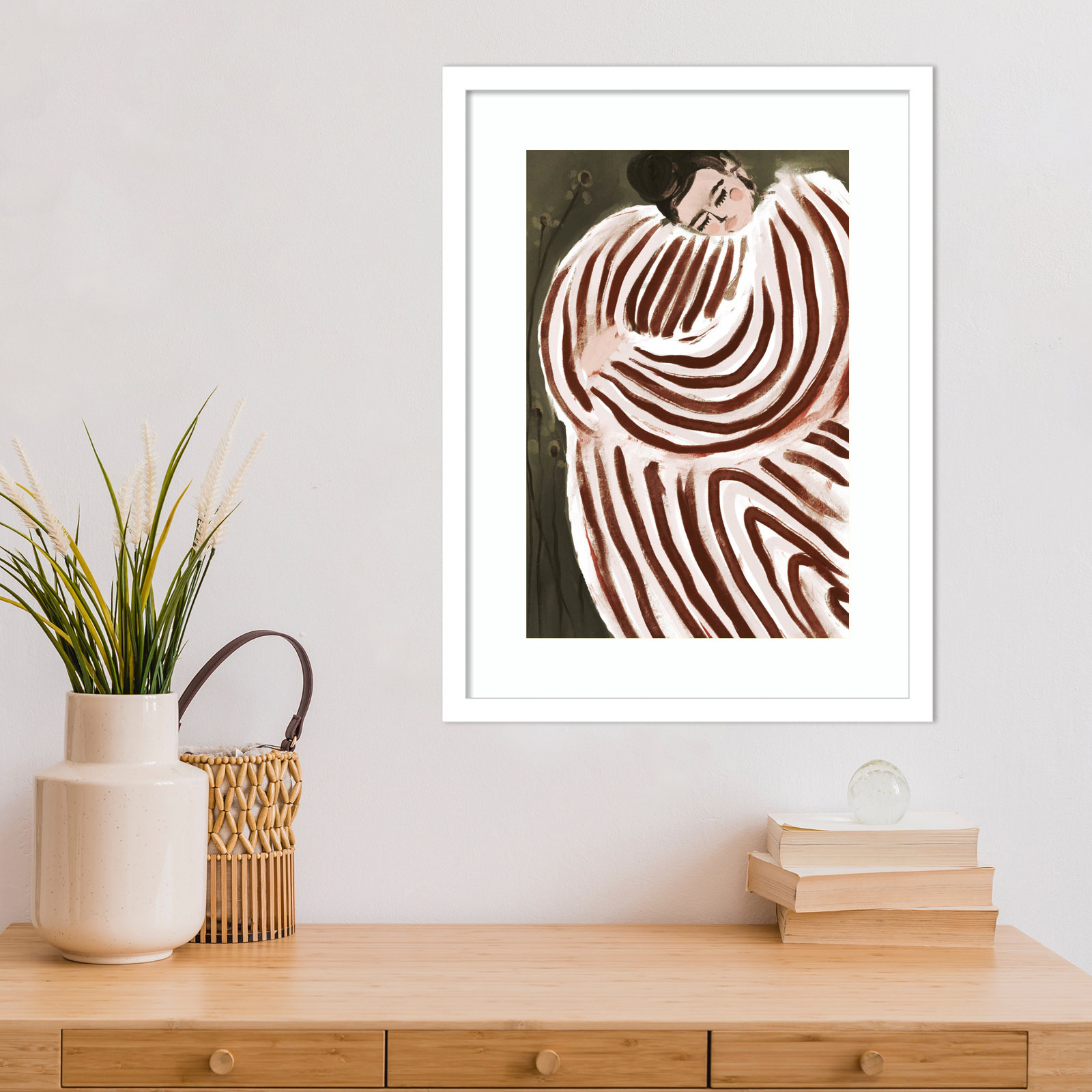 Galya "Sleeping Princess" Print, White , 21" H x 16" W