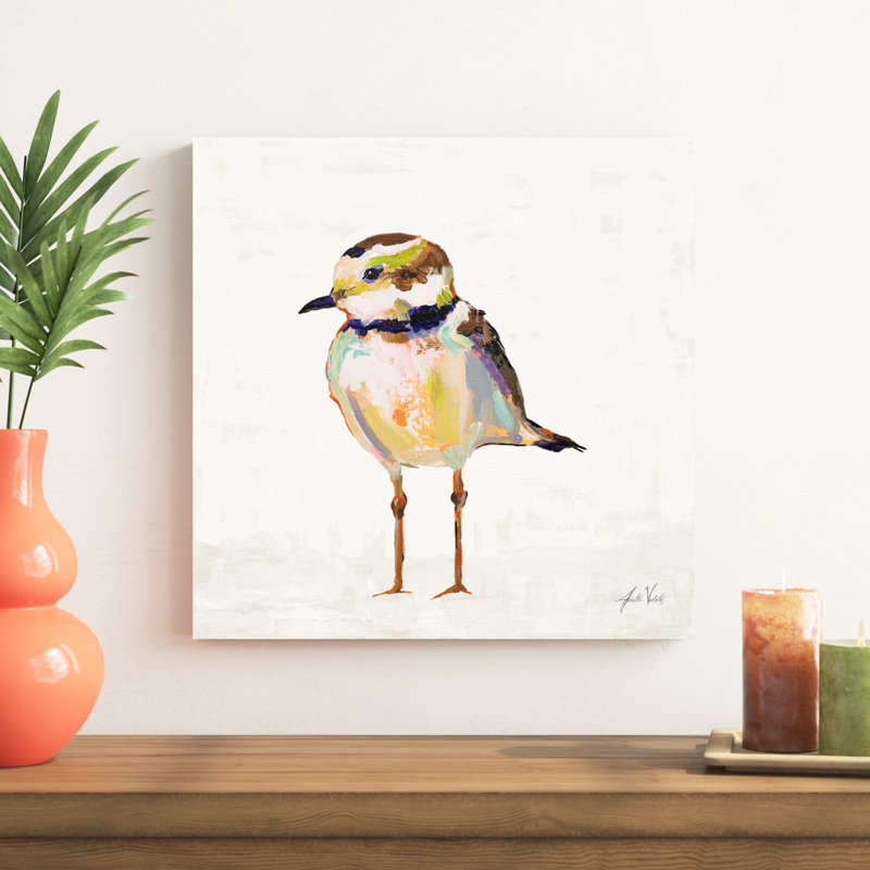Lin Coastal Plover II, H 20 po x l 20 po, Blanc, Impression encadrée sans passe-partout