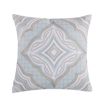 Darcy Embroidered Spa Silver Pillow