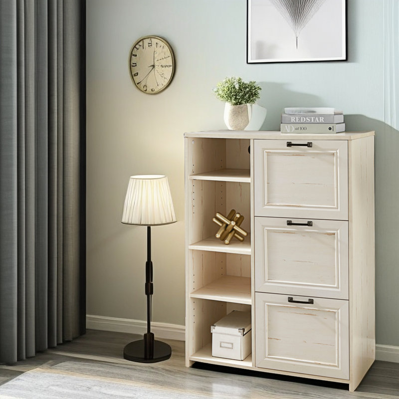 Ensemble de bureau rectangulaire 2 pièces Hitchin, Blanc antique