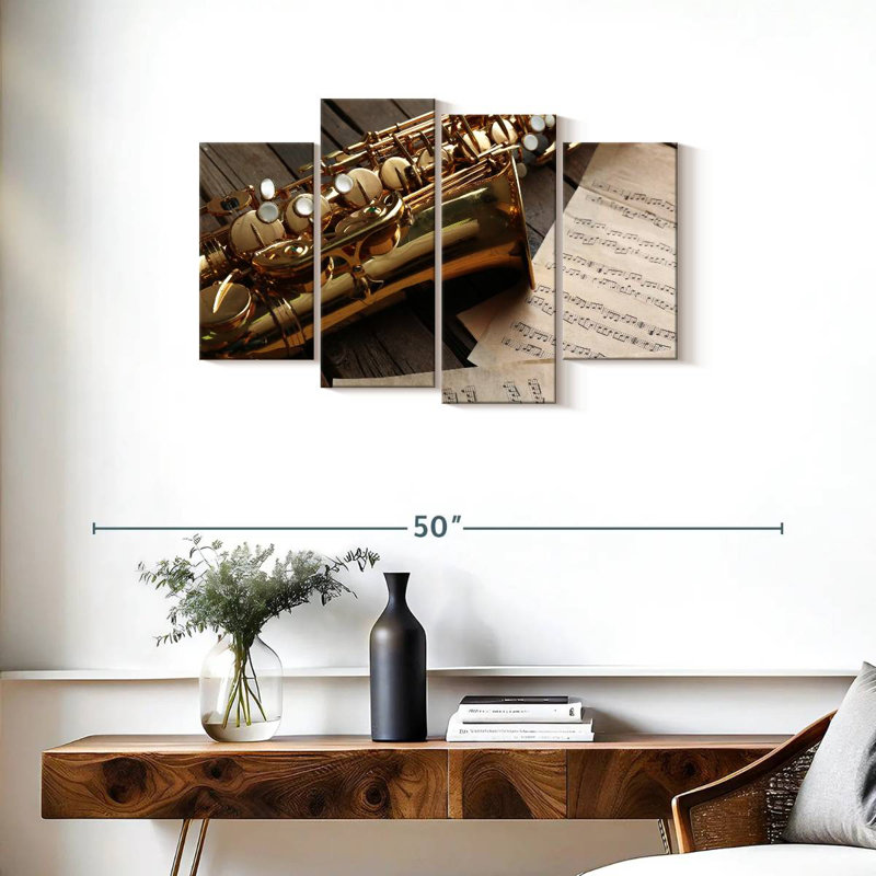 Abarca Saxophone And Music Notes