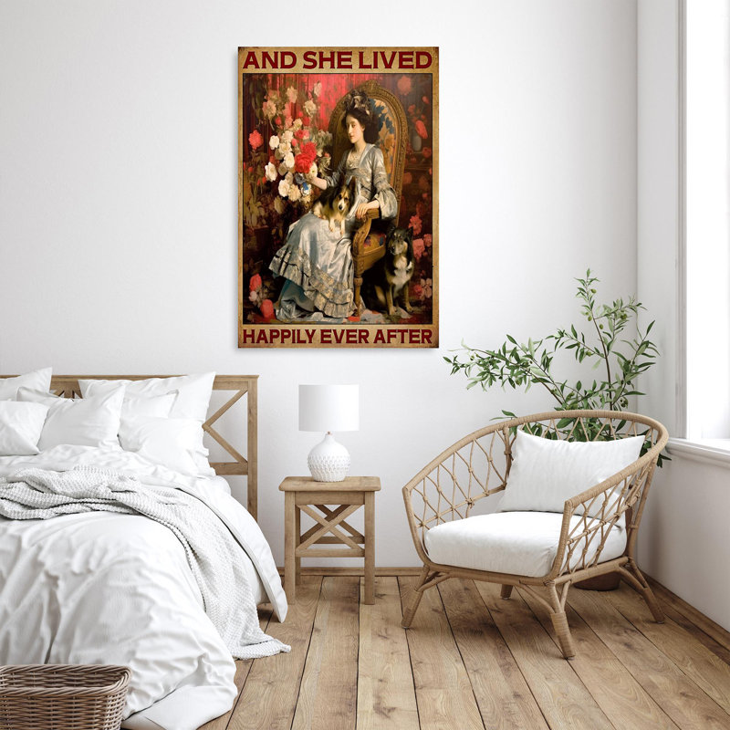 Dog And She Lived Happily Ever After 1, H 36 po x l 24 po x P 1,25 po
