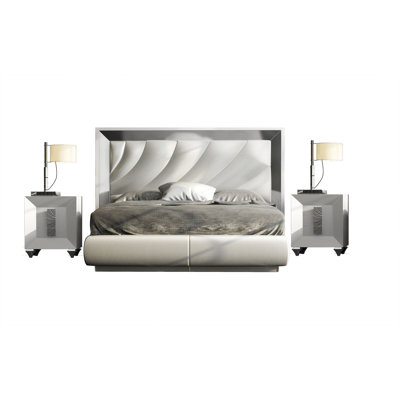 Bedor Vegan Leather Panel Bed