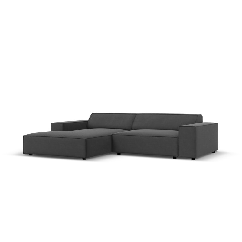 Jodie 3 Seater Corner Sofa, Left Hand Facing, Dark Grey
