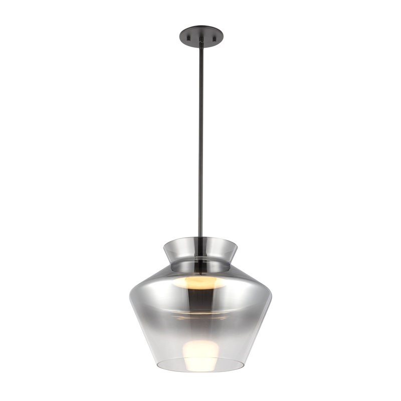 1 - Light LED Pendant, Smoked