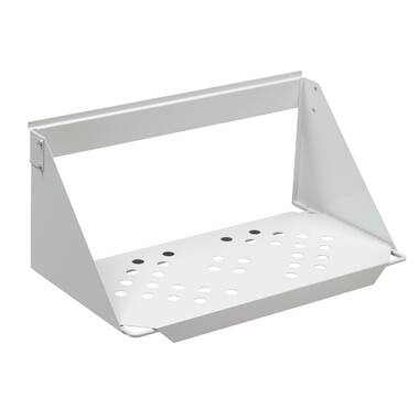 GarageTek Slatwall Shoe Organizer & Shelf, 20 lbs Weight Capacity, White  Steel, Mounts on TekPanel, TekTrak and Other Slatwall