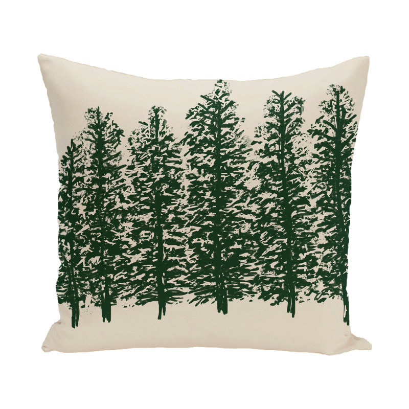  Housse et insert de coussin carré floral Through the Woods, H 26 po x l 26 po, Vert