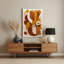 Abstrait formes 91, art mural en métal beige-489966360