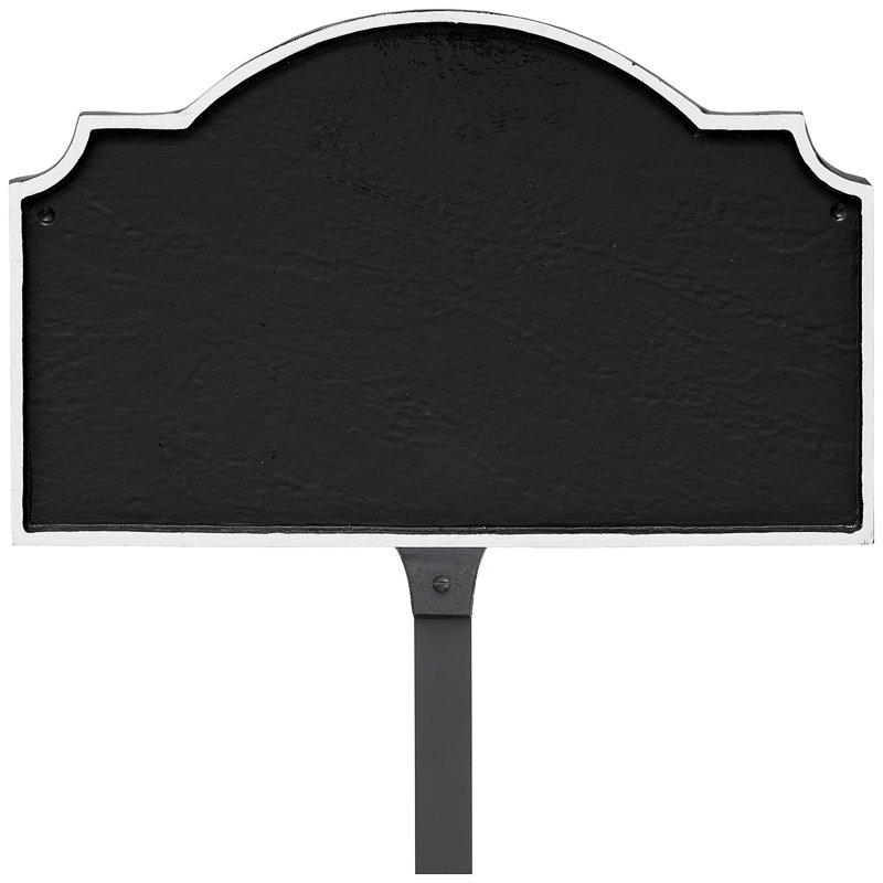 Enseigne d’adresse pour pelouse sur 1 ligne vanderbilt, Noir / Blanc