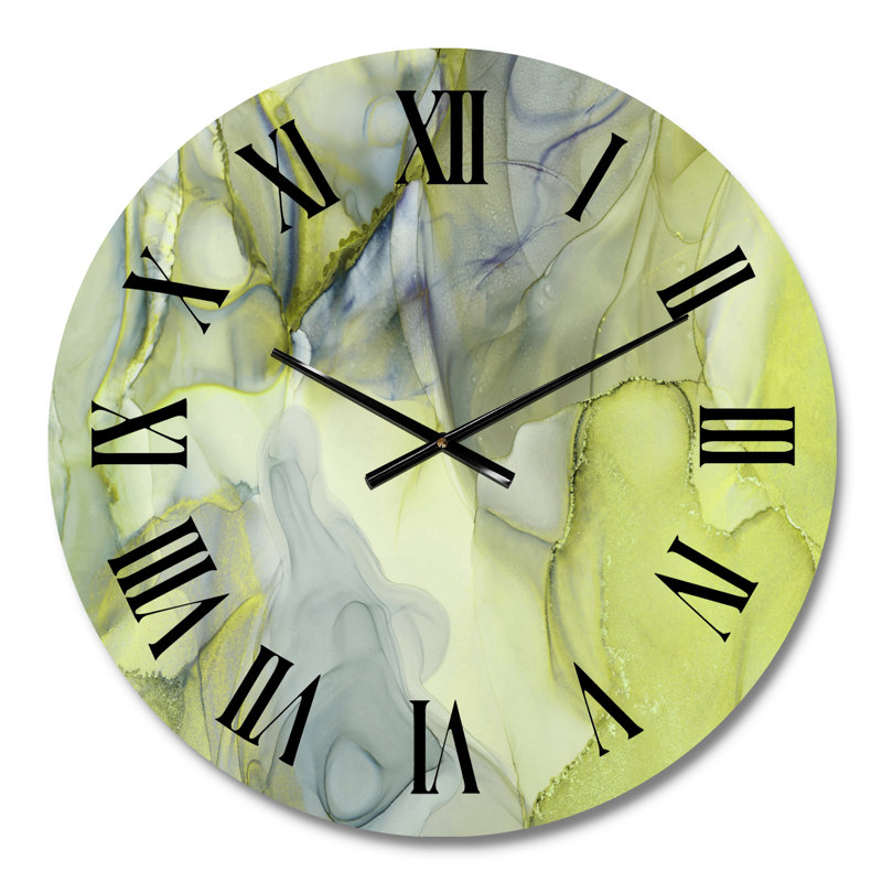 Horloge murale Tender, Médium, Jaune / Noir