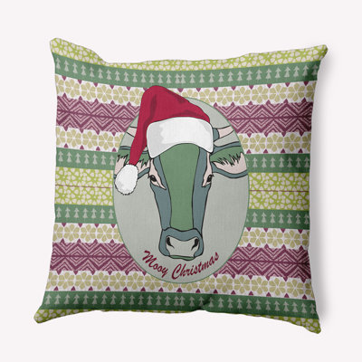 Geometric Polyester Indoor/Outdoor Throw Pillow