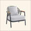 Fauteuil club d'extérieur avec corde et coussin