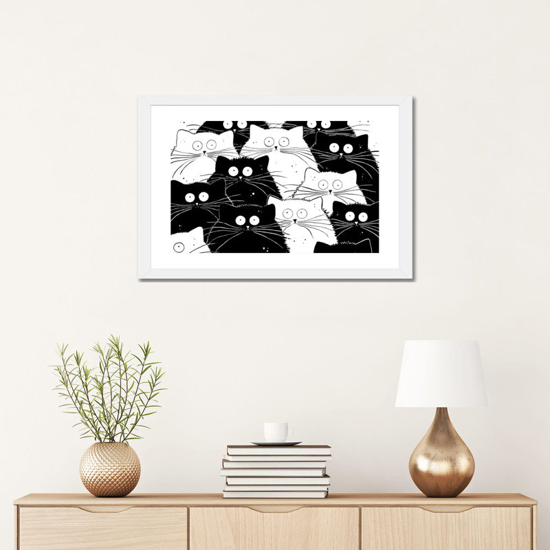 Big flash Mog par Kim Haskins-impression d’art graphique, H 16 po x l 24 po x P 1 po, Papier encadré blanc, Blanc