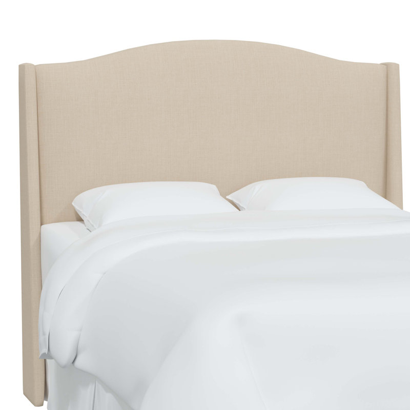 Tête de lit tapissier à oreilles Byrd, Très grand, Classic Linen Linen