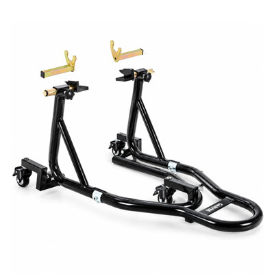 Support pour moto Global 550 kg - Acier Q235 durable - Idéal pour l'entretien, la réparation et le nettoyage - Couleur noire