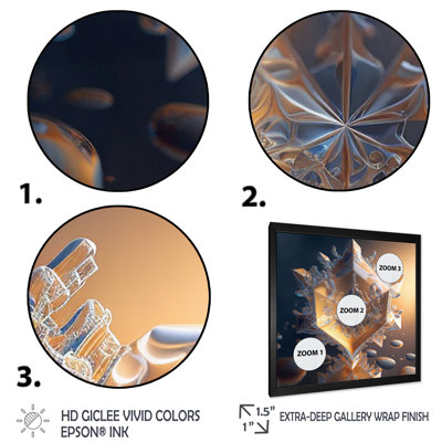 DesignArt Benevolence Water Crystal III Framed On Canvas Print | Wayfair
