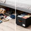 Rangement sous le lit avec roulettes, contenants de rangement sous le lit, paquet de 2 (noir)-241090623