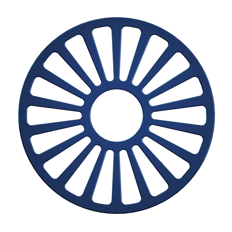 Tramontina Bestow Enameled Cast Iron Round Trivet, Gradated Cobalt