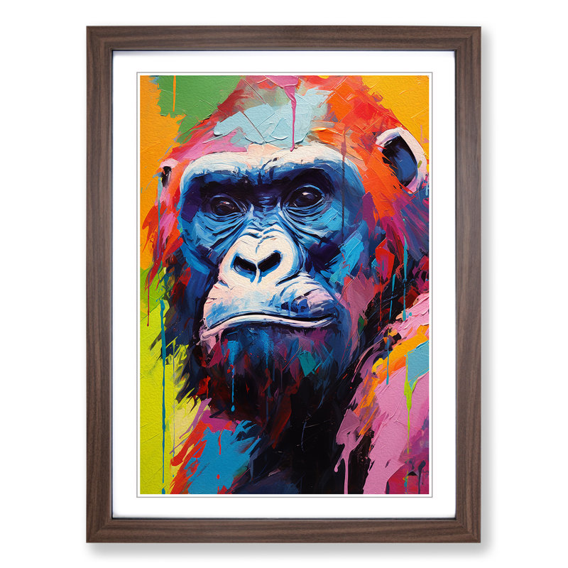 Gorilla Colour Field - Framed Print, 64cmH x 46cmW