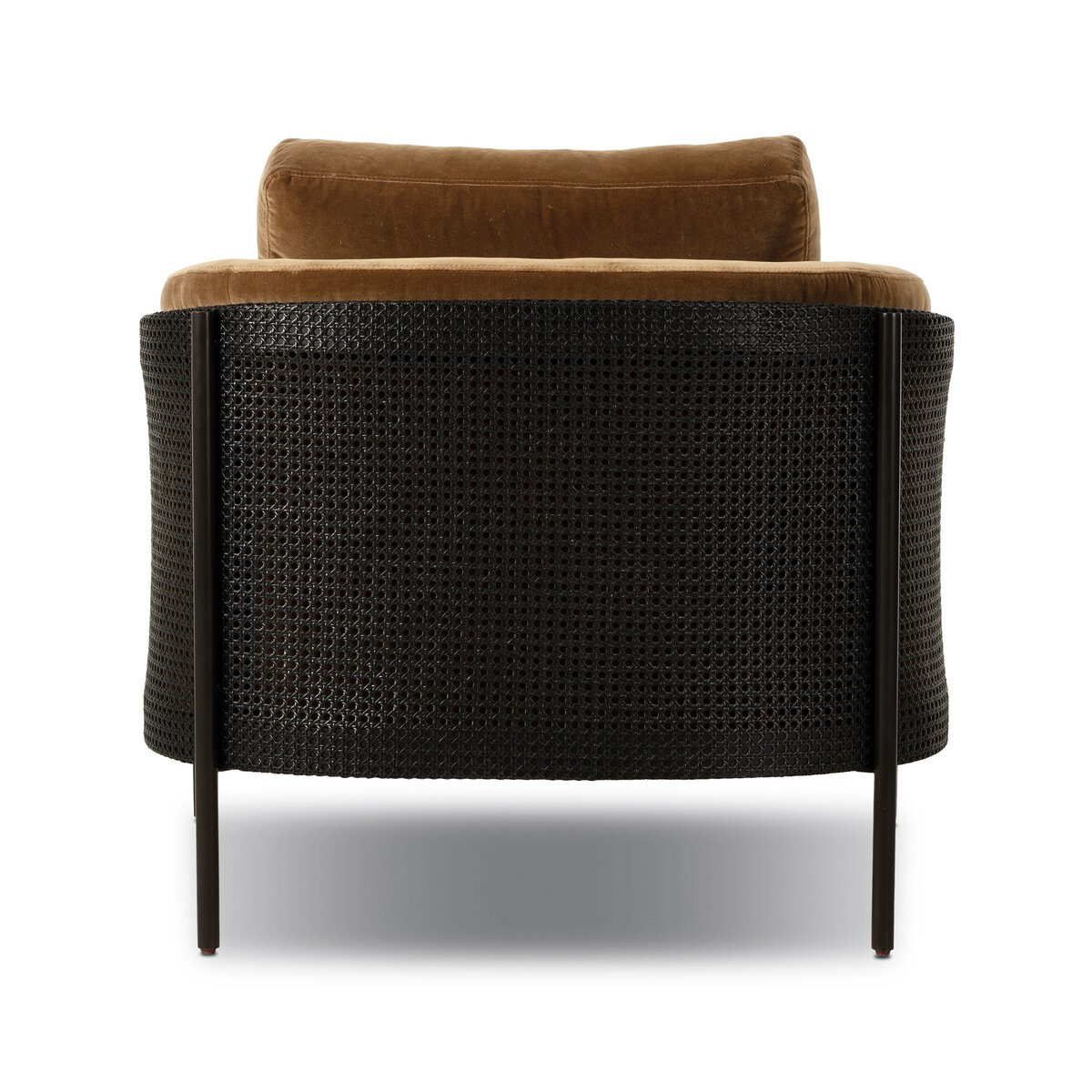 Aurelina Linen Armchair, Black, Surrey Ochre Linen