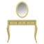 Meuble-lavabo de luxe avec miroir ovale-1456841688
