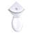 The Renovators Supply Inc. 45.5 Gallons GPF Elongated Chair Height Floor Mounted Corner Toilet (Seat Included)-73064074