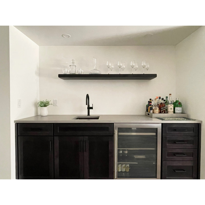 Devyn Pine, 2" H x 48" W x 10" D, Black