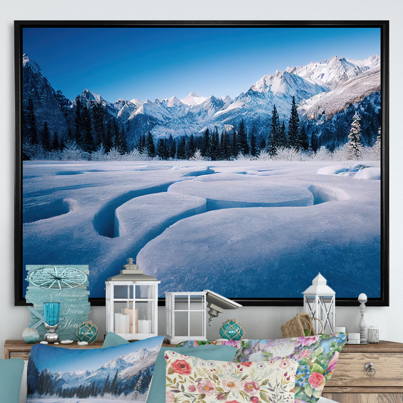 «Winter Alaskan Beauty II» sur toile, H 30 po x l 40 po x P 1,5 po, Toile noire