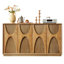 Buffet 59,69 "- portes arquées classiques en bois massif de 2 pouces avec une touche rétro
