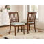 Chaises de salle à manger 2 pièces scandinaves modernes, dossier en bois courbé avec siège en tissu gris, finition pour la salle à manger et un appartement, facile à assembler - brun clair - brun-666489727
