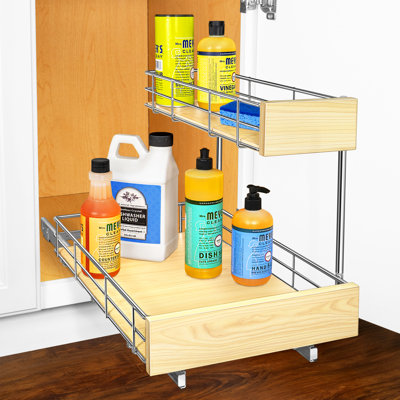 Organisateur d'armoires de cuisine coulissant sous l'évier Lynk Professionnel ™ Select l 11,5 po x P 18 po, bois