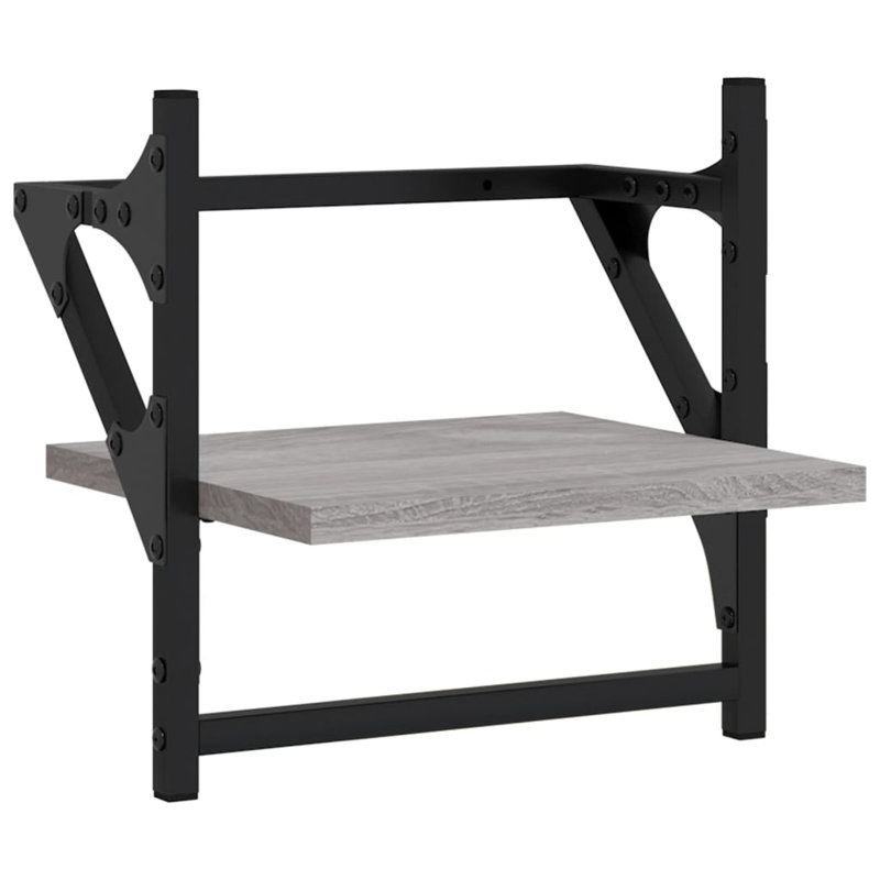 vidaXL Wall Shelf Set with Bars Storage Display Shelf 4 Piece Engineered Wood