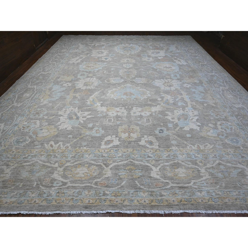 Tapis unique 14 pi x 17 pi Trisler Gris